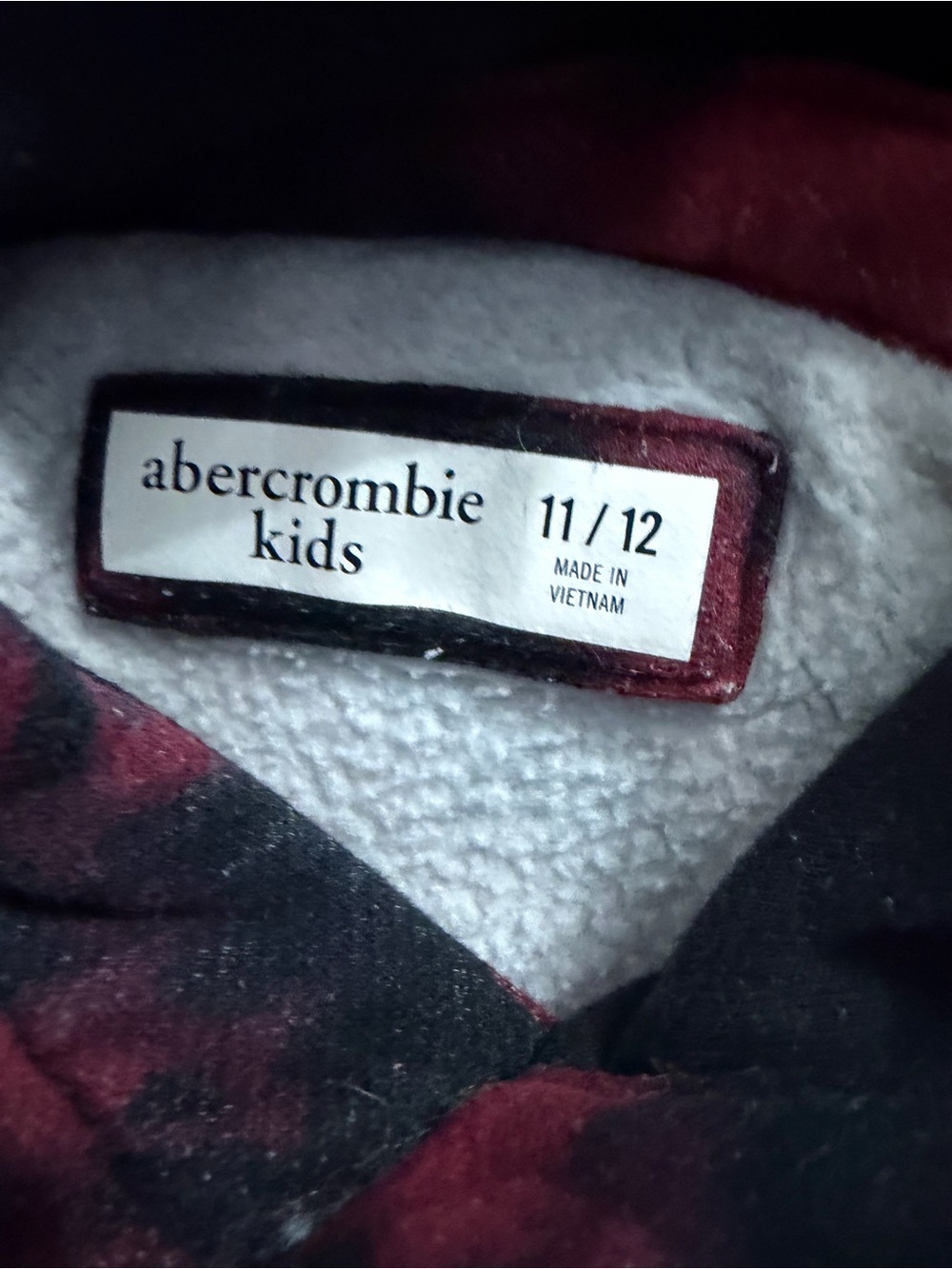 abercrombie kids Hooded Jacket in Burgundy and Black